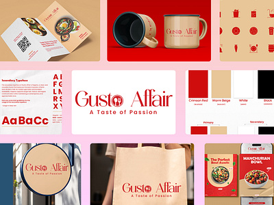 Gusto Affair - Brand Identity animation branding design designinspiration graphic design illustration logo motion graphics photoshop ui