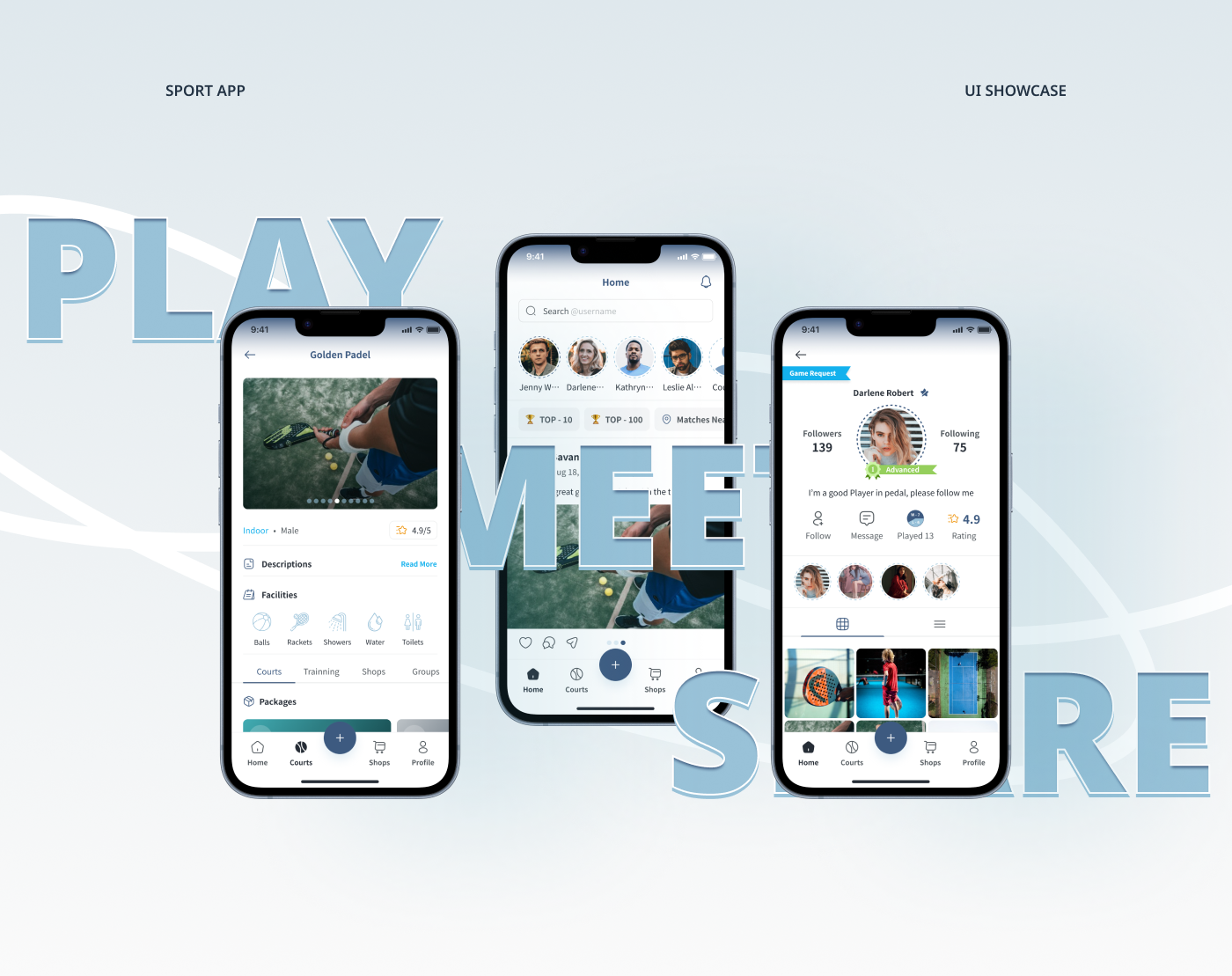 Sports Community Mobile App app concept mobile app sports app ui design