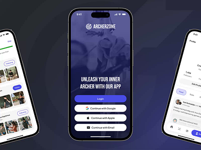 Archerzone - Archery Mobile App - Animation animation app archery clean competition design feed game ios leaderboard mobile modern motion graphics scoring social sports template ui uiux ux