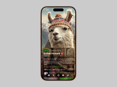 Liquid Glass User Profile glass glassmorphism ios liquid glass mobile mobile design ui user profile