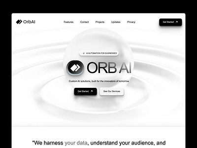 ORB Ai Rebuild 3d animation branding design figma framer graphic design illustration landing page logo mobile app motion graphics saas ui uiux ux web design web development webflow website