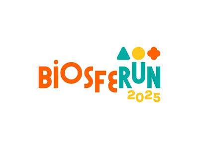 Biosferun Logo branding color design digital editorial festival fun geometry icon indonesia logo orange run running vector yellow