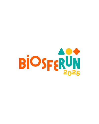 Biosferun Logo branding color design digital editorial festival fun geometry icon indonesia logo orange run running vector yellow