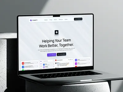 Team Collaboration SaaS Landing Page clean design collaboration tool ui landing page modern design productivity tool project management tool saas saas dashboard ui saas landing page saas product website saas web app design software as a service design team collaboration team collaboration platform web app web app landing page web design
