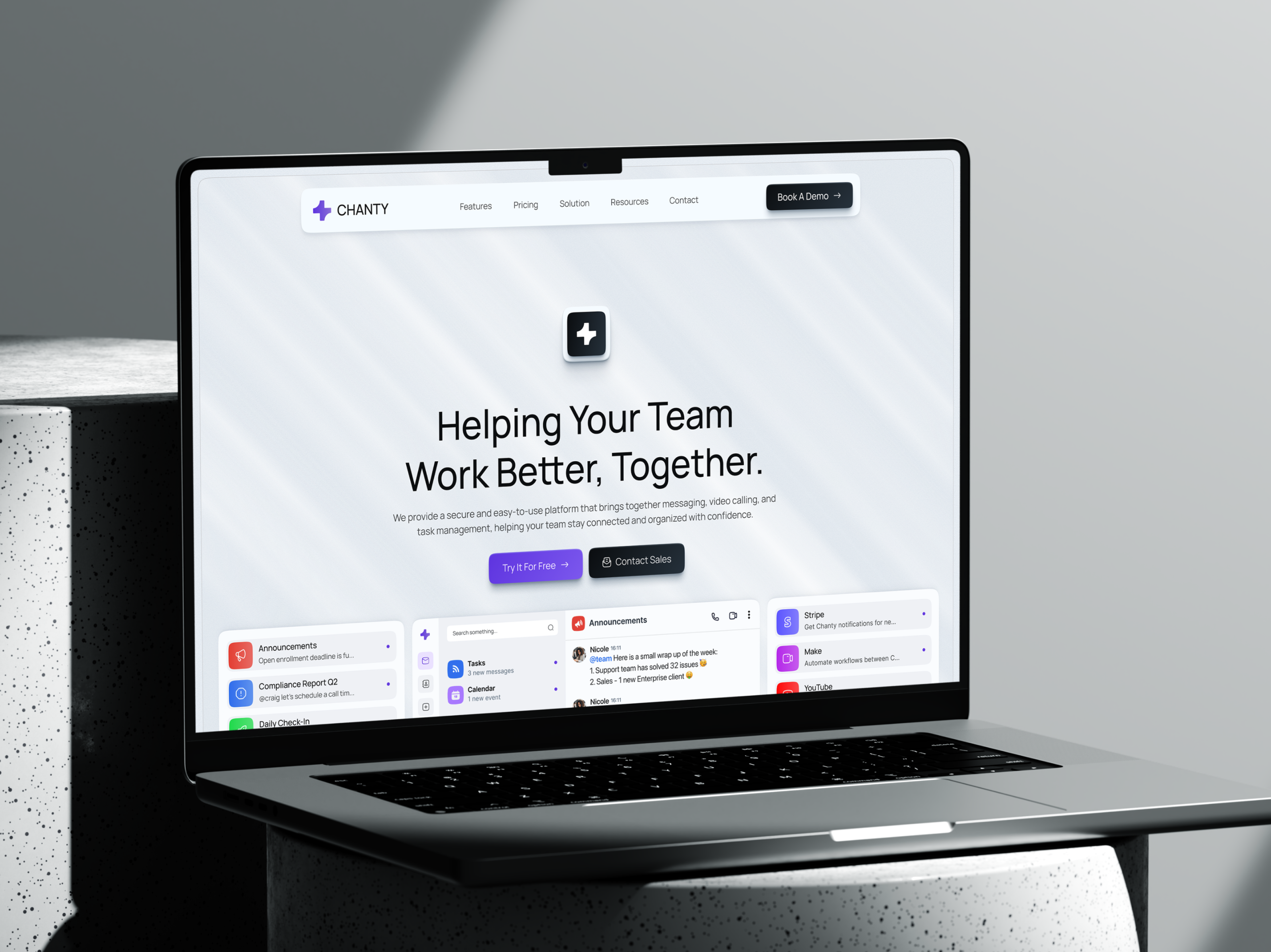 Example of Saas Landing Page Design