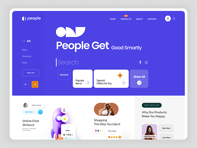 People Website design interface product startup ui ux web website