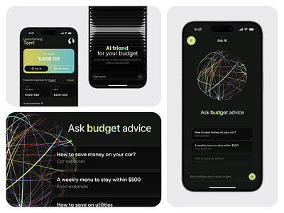 AI friend for personal budget Startup Design 3d aistartup animation graphic design mobileappdesign motion graphics startup mobile app ui ux