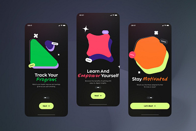 Splash Screens - Smokeless App app avoid avoid smoking get started mobile app modern modern splash quit quit smoking quitting app smoke smokeless smoking quit splash ui ux