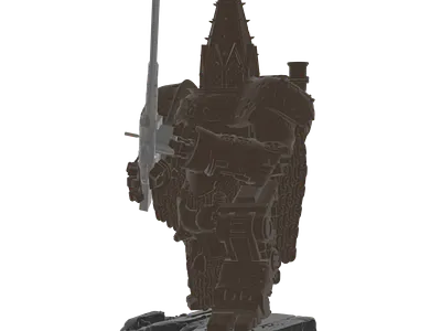 Anacharest Church from Trench Crusade with 40mm gun (.STL) 3d