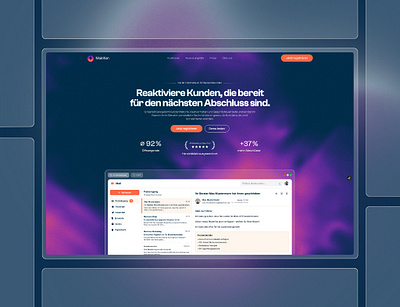 AI-Powered Sales SaaS Website Hero Section ai tool gradient website saas website