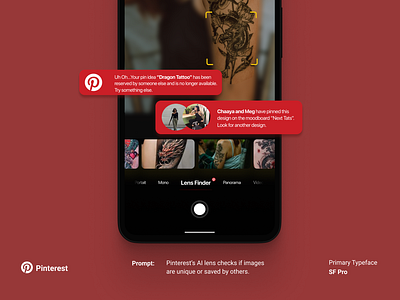 Pinterest Ai Lens android apple camera phone camera pinterest scanner spoof ui ui ux