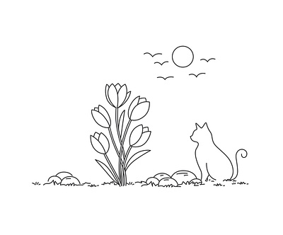 Line art animation design graphic design illustration illustration art line art one line art vector