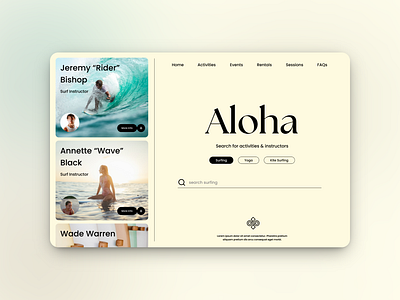 Surf Community Landing Page design surfing ui uidesign uiux userexperience ux webapp website