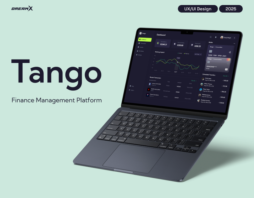 Finance Management Platform - Tango dashboard dreamx finance managment ui ui design ux ux design