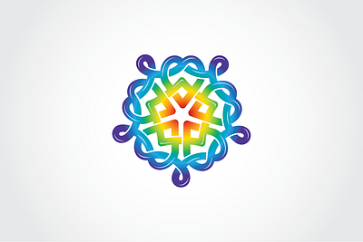Celtic Love Knot abstract branding celtic colorful connect design graphic design logo love rainbow vector viking