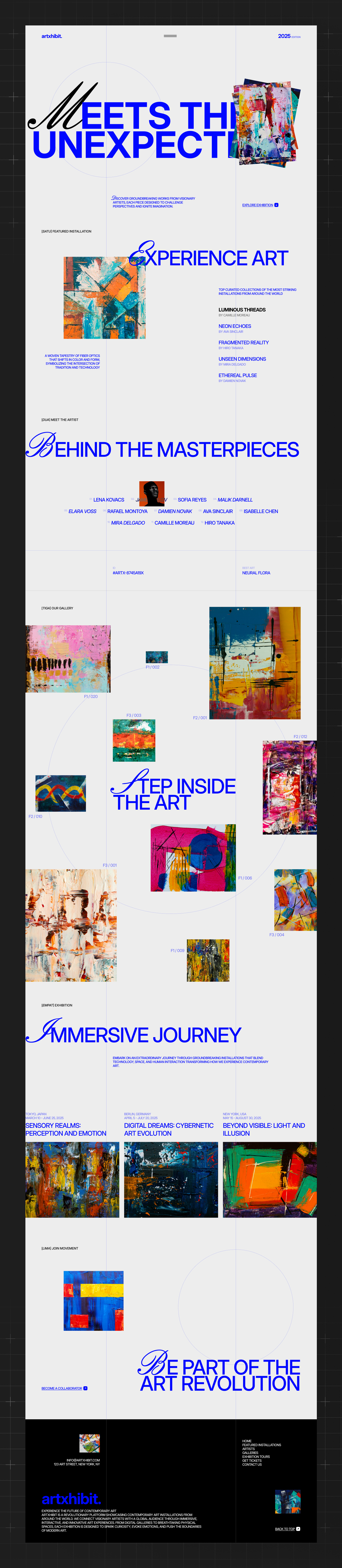 ARTxhibit: Full page exploration case study