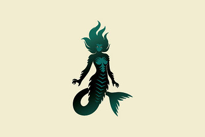 Siren branding deep design graphic design horror logo mermaid ocean sea siren vector