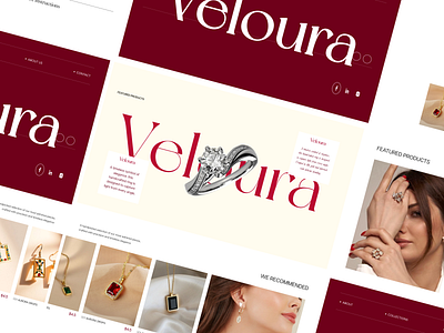 Jewelry Web Design color pallete design inspiration graphic design hero section jewelry jwellery landing page web design website