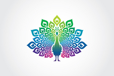 Peacock Eyes animal bird branding color design eyes graphic design illustration logo peacock vector