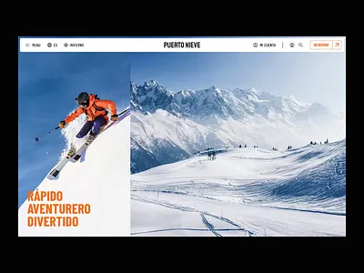 Bold Website Design Proposal for a Skii and Snowboarding Resort adventure bold proposal resort skii skiing snow snowboarding spain sport travel ui ux website winter