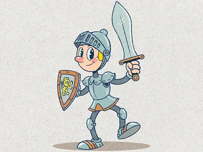 Medieval Knight - Character Design branding cartoon character design hand drawing illustration logo mascot no ai rubber hose t shirt
