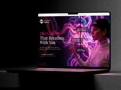 Neuro Art Gallery Website Design with AI Content Generations design figma graphic design ui ux