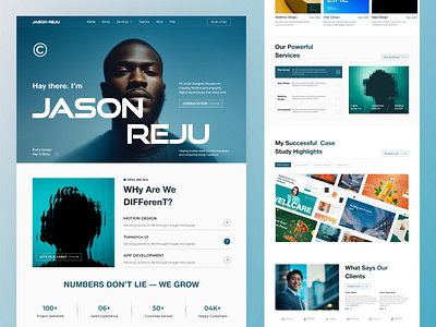 Personal Portfolio Website branding figmaportfoilo inspiration personalui portfoliodesign portfoliolanding rejoanrejuuix uidesign uiuxdesign yourself