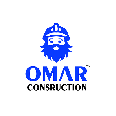 OMAR CONSTRUCTION ✪ branding building construction construction logo graphic design logo logo design omar