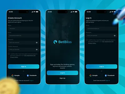 Casino Gambling Mobile | Onboarding app casino casino app crypto casino gambling mobile app onboarding product ui