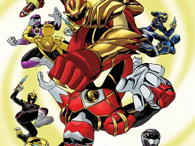 Gozyuger vs Power Rangers Prime artist artwork character illustration comic artist comic book comic cover comic style commission concept cover art design drawing editorial illustration poster art power rangers sketch super sentai superhero tokusatsu