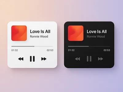 Music Player Widget Design app ui ux application design figma figma design mobile app design ui ux