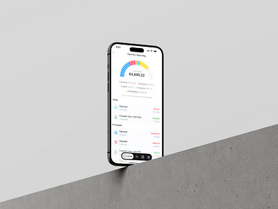 Money Tracker App analytics banking cards chart clean colorful dashboard expense tracker finance fintech light mode mobile app product design report ui uxui