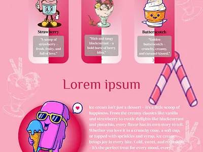 website for ice cream branding design dribbble figma icecreamwebsite illustration logo ui uiux user experience userinterface website websiteui websiteuidesign