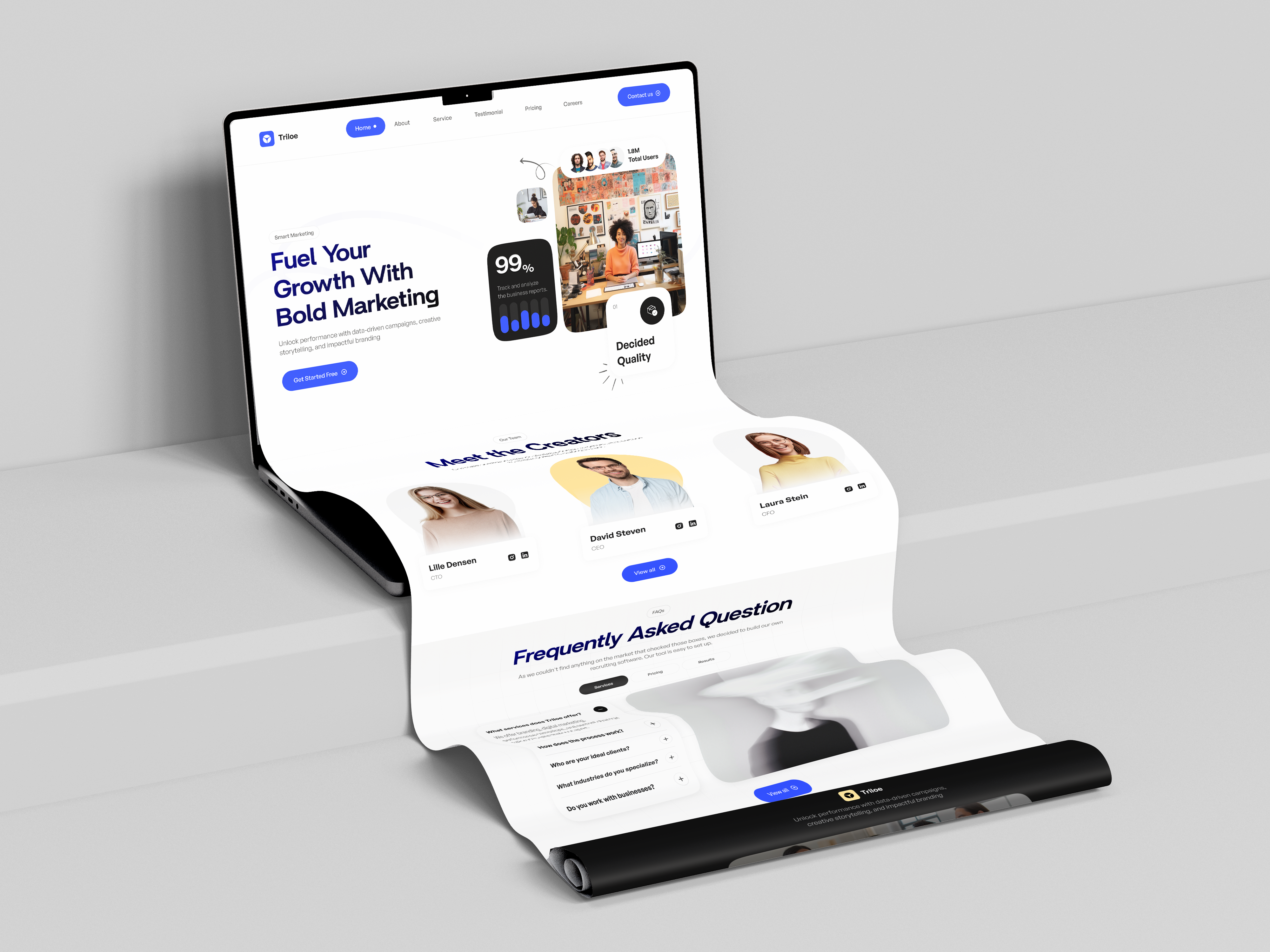 UI Wiki - Triloe Marketing Agency Website Design agency homepage design