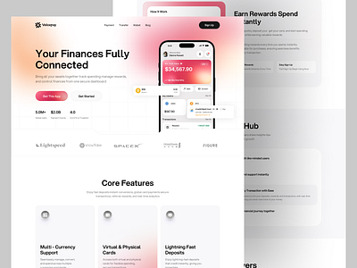 Digital Wallet Landing Page Design bank banking digital banking finance financial financial landing page fintech landing page mobile banking paymentgateway ui ux web webdesign