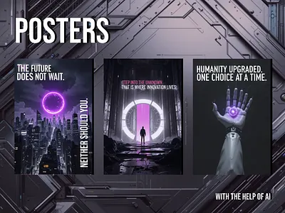 Posters (AI) ai design futuristic graphic design posters
