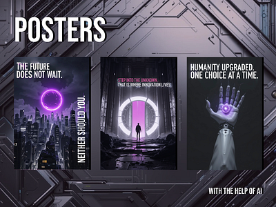 Posters (AI) ai design futuristic graphic design posters
