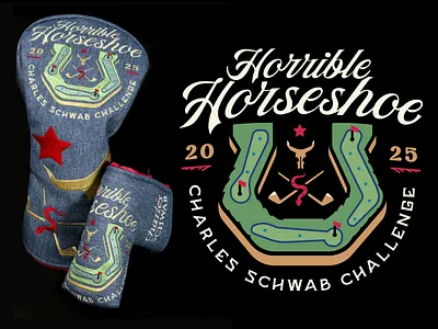 PGA Tour: Graphic Art badge design branding clothing embroidery golf graphic design horseshoe identity design illustration lettering lettering artist logo logos print snake sports texas typography vintage