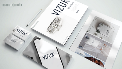 VIZUK' branding clean concept graphic design