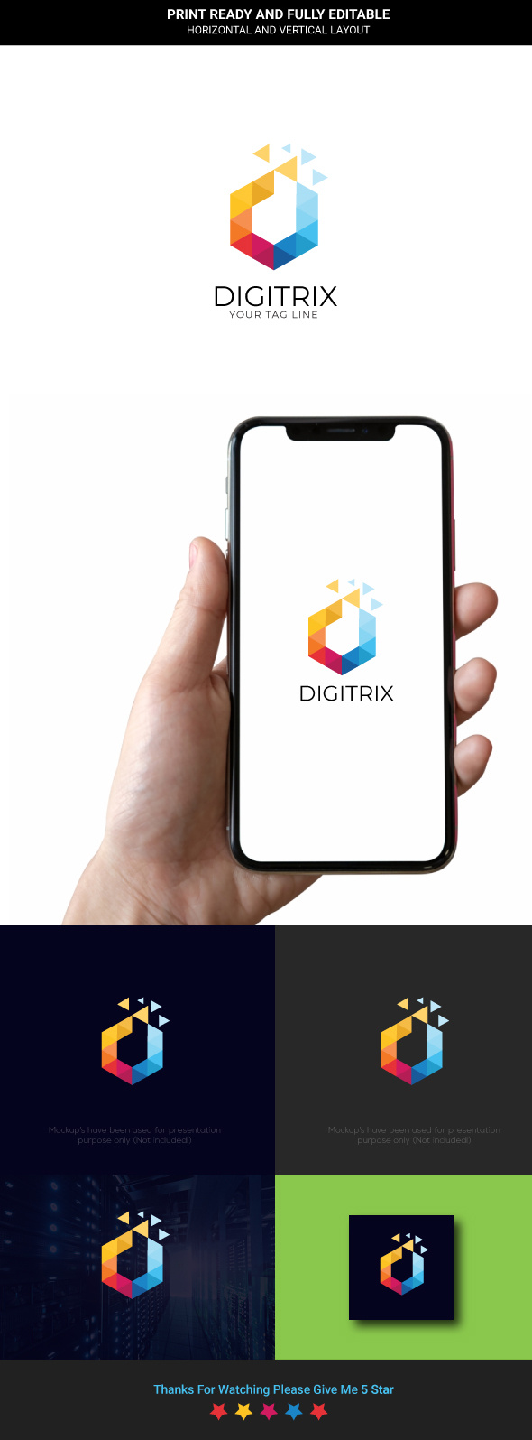 Digitrix Logo 3d 3d logo animation branding design graphic design green health icon illustration logo motion graphics ui