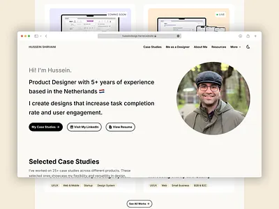 Portfolio Template – Showcasing Your Design Journey branding graphic design motion graphics portfolio responsive ui design