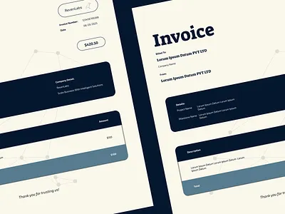 A4 Invoice Template for IT Company a4size brandidentity branding cleanui figma invoice template ui uidesign