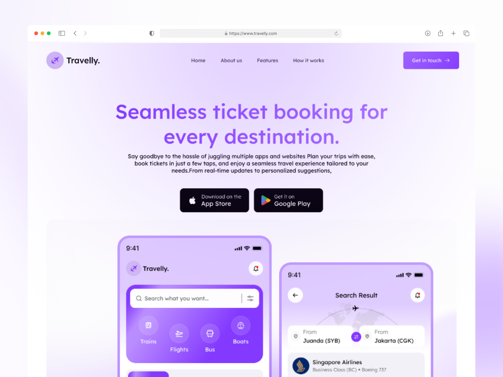 Example of Saas Landing Page Design