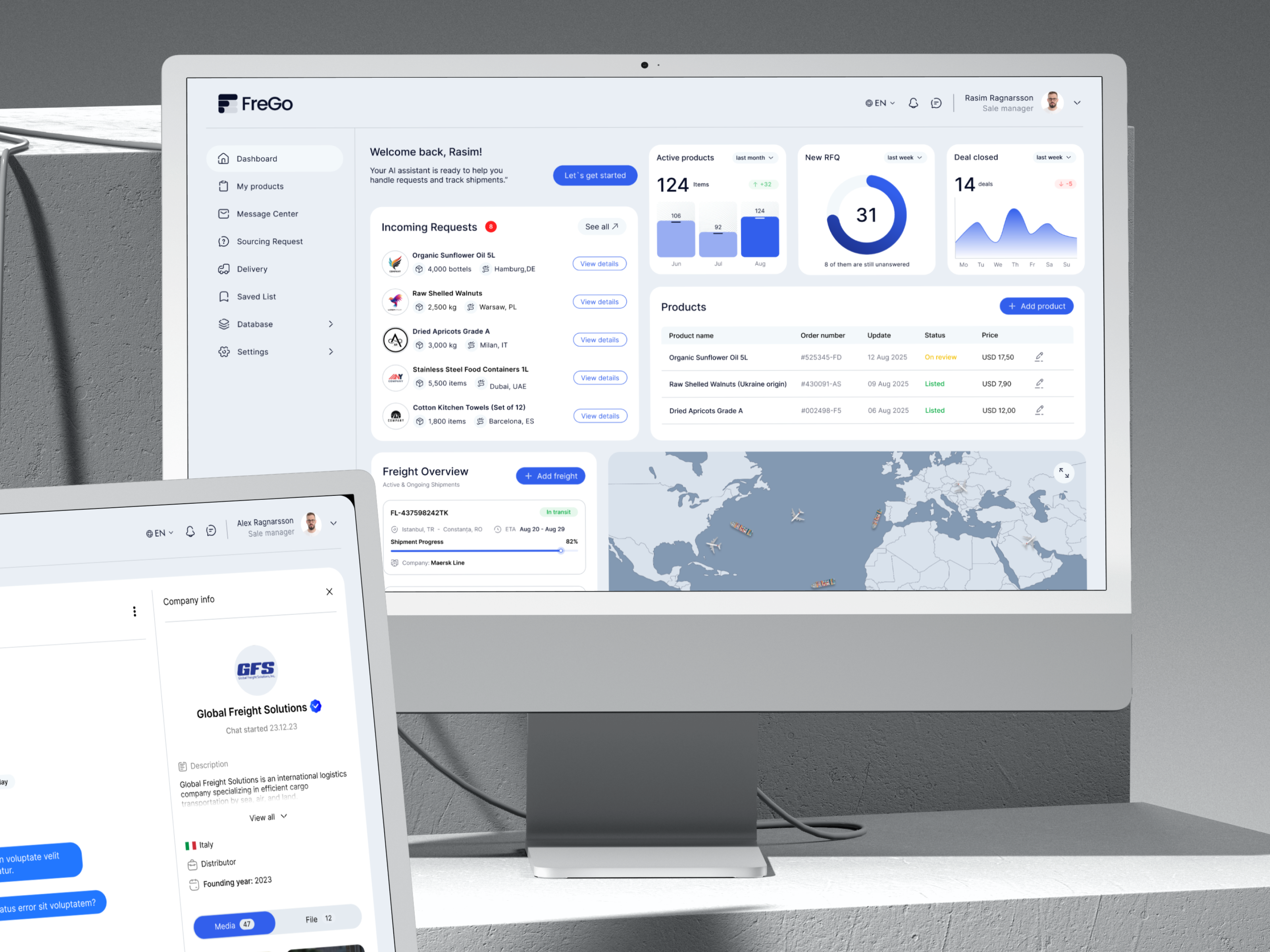B2B Supplier Dashboard — Marketplace & Logistics Platform b2b bussiness platform clean ui dashboard data visulization eccomerce interface design logistics management system marketplace modern design product design saas shipment platform sourcing supplier dashboard supply chain uxui web app web dashboard