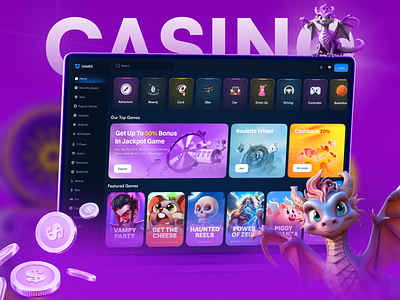 Casino Website Design casino casino ui casino website casinodashboard casinogames casinoproject casinouidesign characterdesign designforgambling digitalcasino gamblingdesign gamblingwebsite gameart gameui gaminginterface onlinecasino slotdesign uidesign uxdesign web design