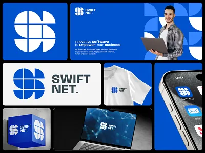 Swift Net. Logo brand identity branding design graphic design logo logo design minimal modern software technology