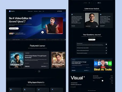 Visual Center - Course landing page course landing page landing page ui design uix ux design web design