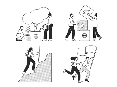 Icons for The Mærsk Mc-Kinney Møller Center branding carbonneutral denmark icons illustration mearsk people sustainability zerocarbon