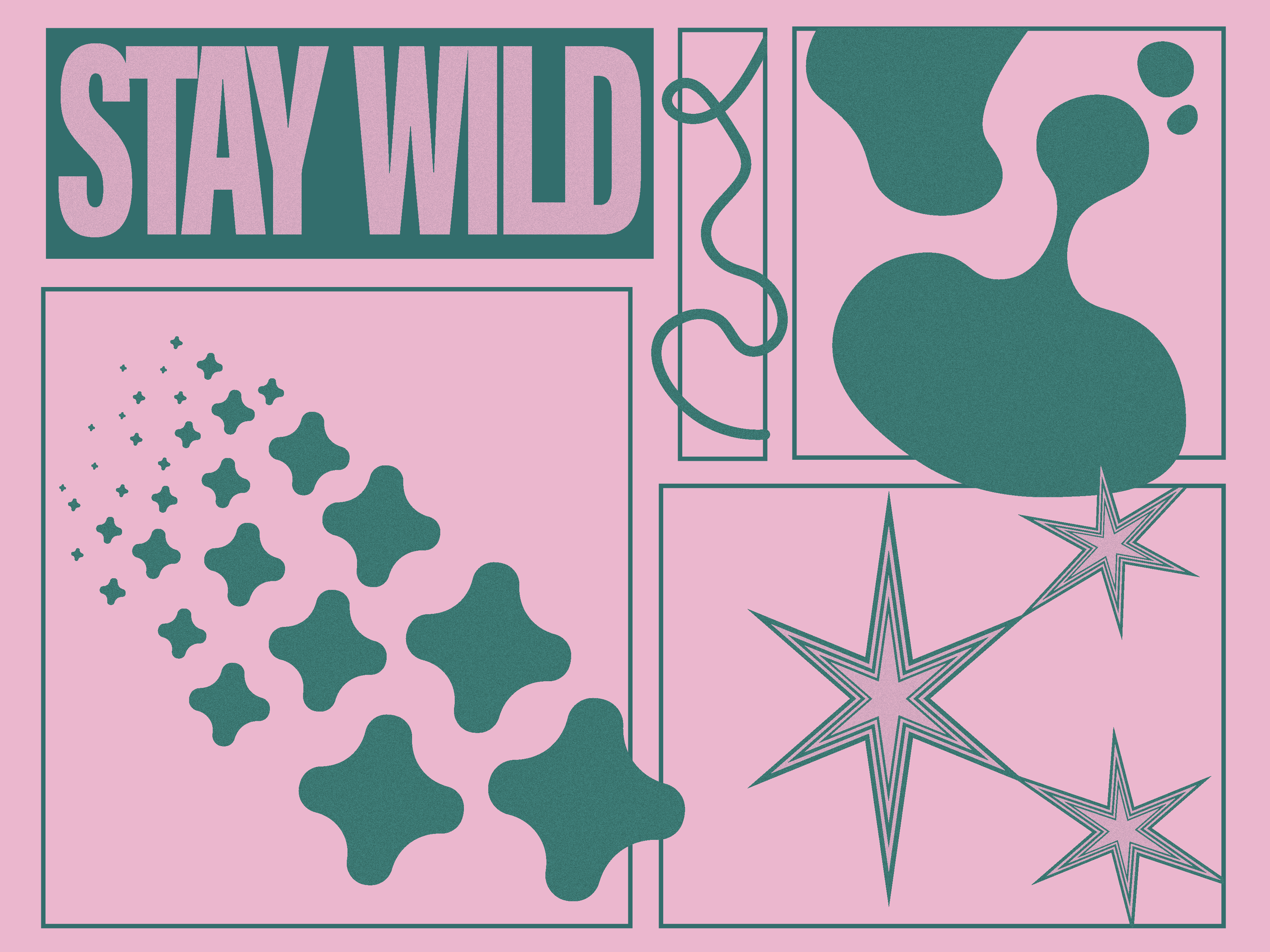 Two Color Design - Stay Wild
