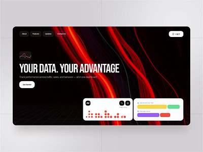 Website for a Data Analytics Platform analytics animation data fintech landing page outcrowd saas statistic ui visual web web design web development webflow website
